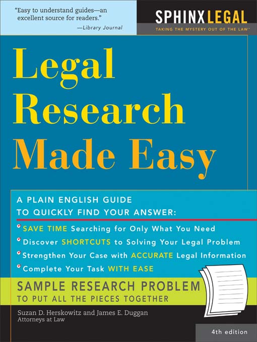 Title details for Legal Research Made Easy by Suzan Herskowitz - Available
